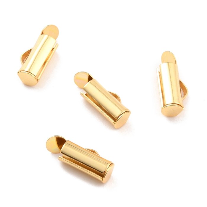 Stainless Steel End Cap for Loombracelets  13x6mm,  8 pieces