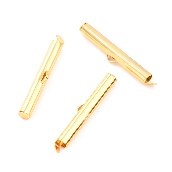 Stainless Steel Eindkapje voor Weefarmbandjes 30x5mm , 8 stuks