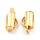 Stainless Steel Eindkapje 18K Gold Plated voor Weefarmbandjes 10.5x5.5mm, 8 stuks