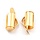 Stainless Steel End Cap 18K Gold Plated for Loombracelets  10.5x5.5mm,  8 pieces