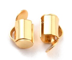 8 stuks Stainless Steel Eindkapje voor Weefarmbandjes 6x5.5mm