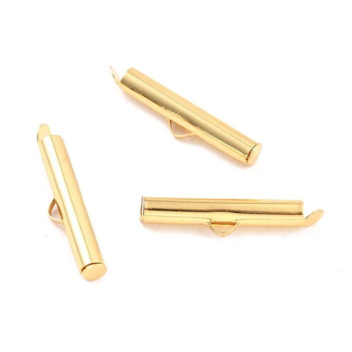 Stainless Steel End Cap for Loombracelets 25x6mm,  8 pieces