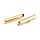 Stainless Steel Eindkapje 18K Gold Plated voor Weefarmbandjes 25x6mm, 8 stuks