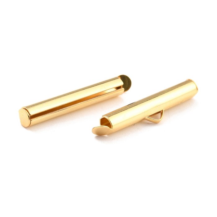 Stainless Steel End Cap for Loombracelets 25x6mm,  8 pieces