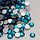 Flatback Rhinestones Blue Zircon 4.6~4.8mm, 60 pieces