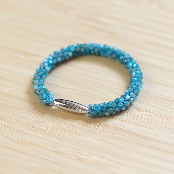 Kumihimo bracelet with faceted beads Inspi485