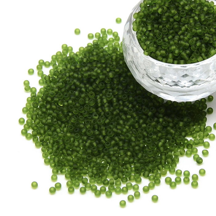 7 gram Rocailles 2mm Olijf Groen - 20102