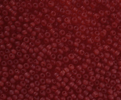 7 gram Seed Beads 2mm Frosted Dark Red