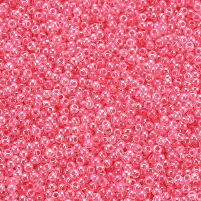 7 gram Rocailles 2mm Flamingo Roze  Shine