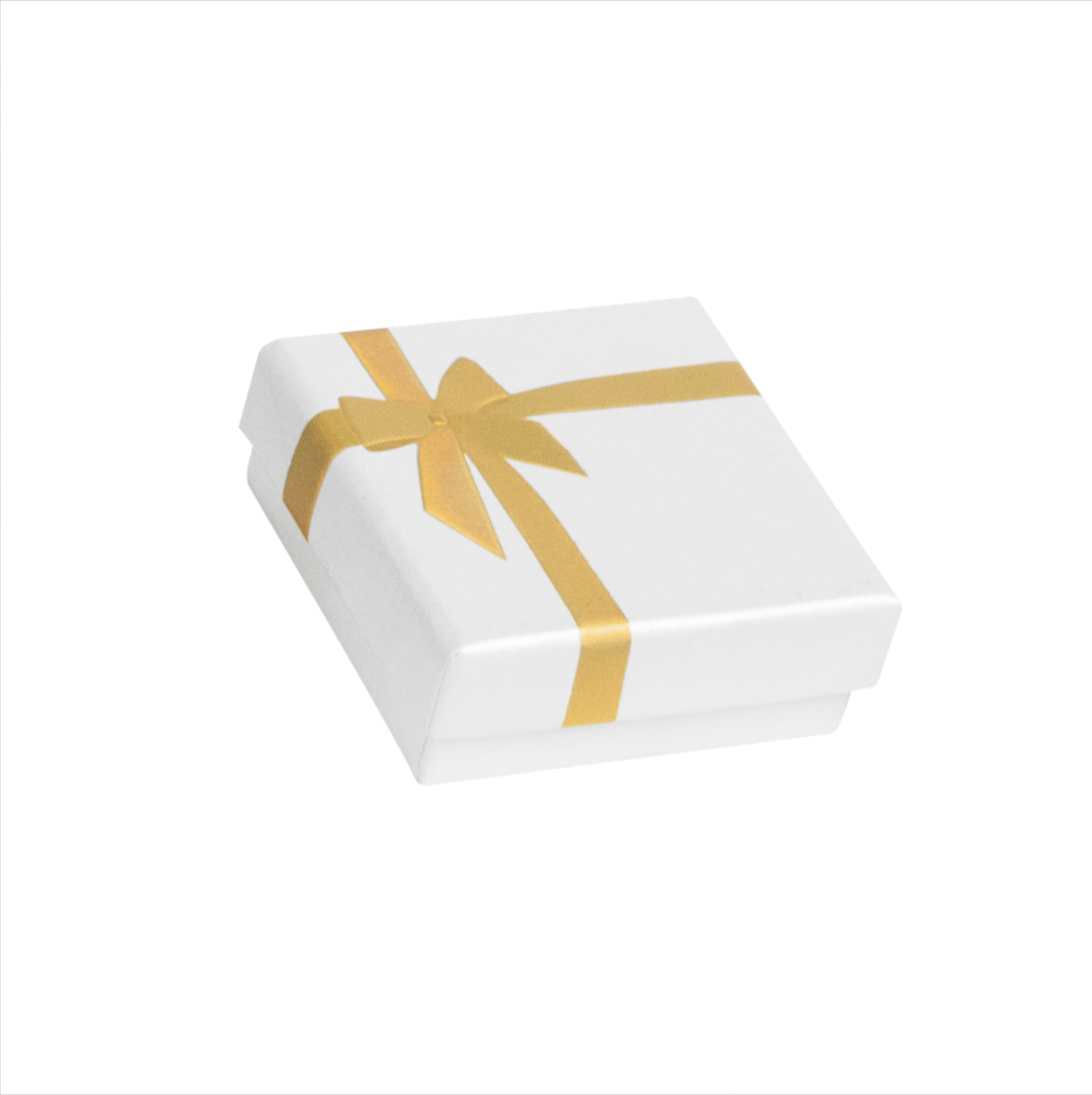 Sieraden Cadeau Verpakking Wit Gouden Strik 5cm - Beads & Basics