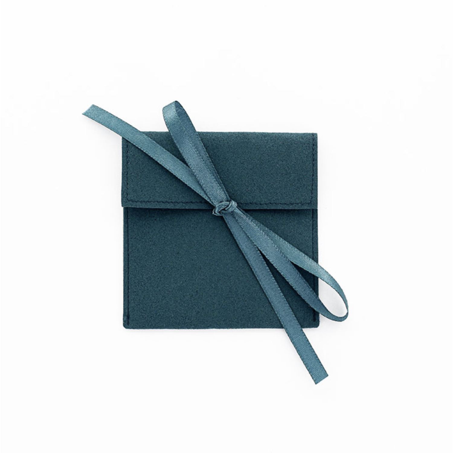 geleider Baleinwalvis Wrok Luxe Sieraden Cadeau Zakje met Strik Blauw 8x8cm - Beads & Basics