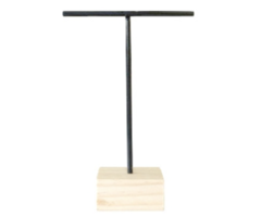 Earring Jewelry Display Black & Wood 10x15cm