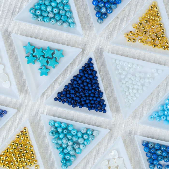 Plastic Driehoekje Wit 7x1cm voor Sorteren en Organizen, 5 stuks