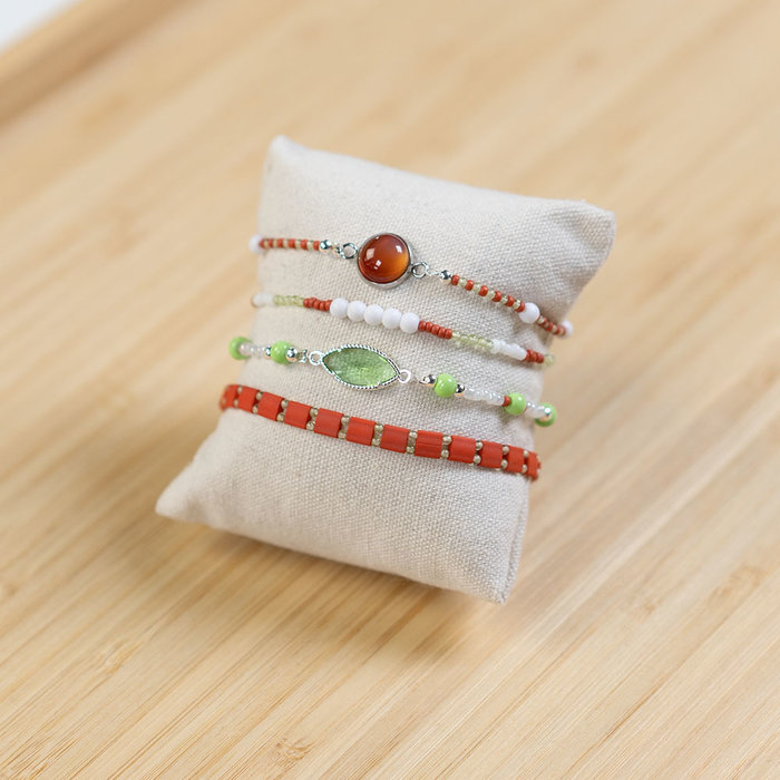 35 Stuks Miyuki Tila 5x5mm Opaque Matte Terra Cotta