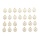 Initial Bedel Dubbelzijdig 14x12x2mm Wit met Gouden Letter W