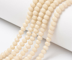 Faceted Beads Peach 4x3mm, strand 100 pieces