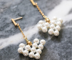 How to make Pearl Hanging Earrings with Copper Wire