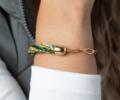 Bracelet with Kumihimo Knotting Technique