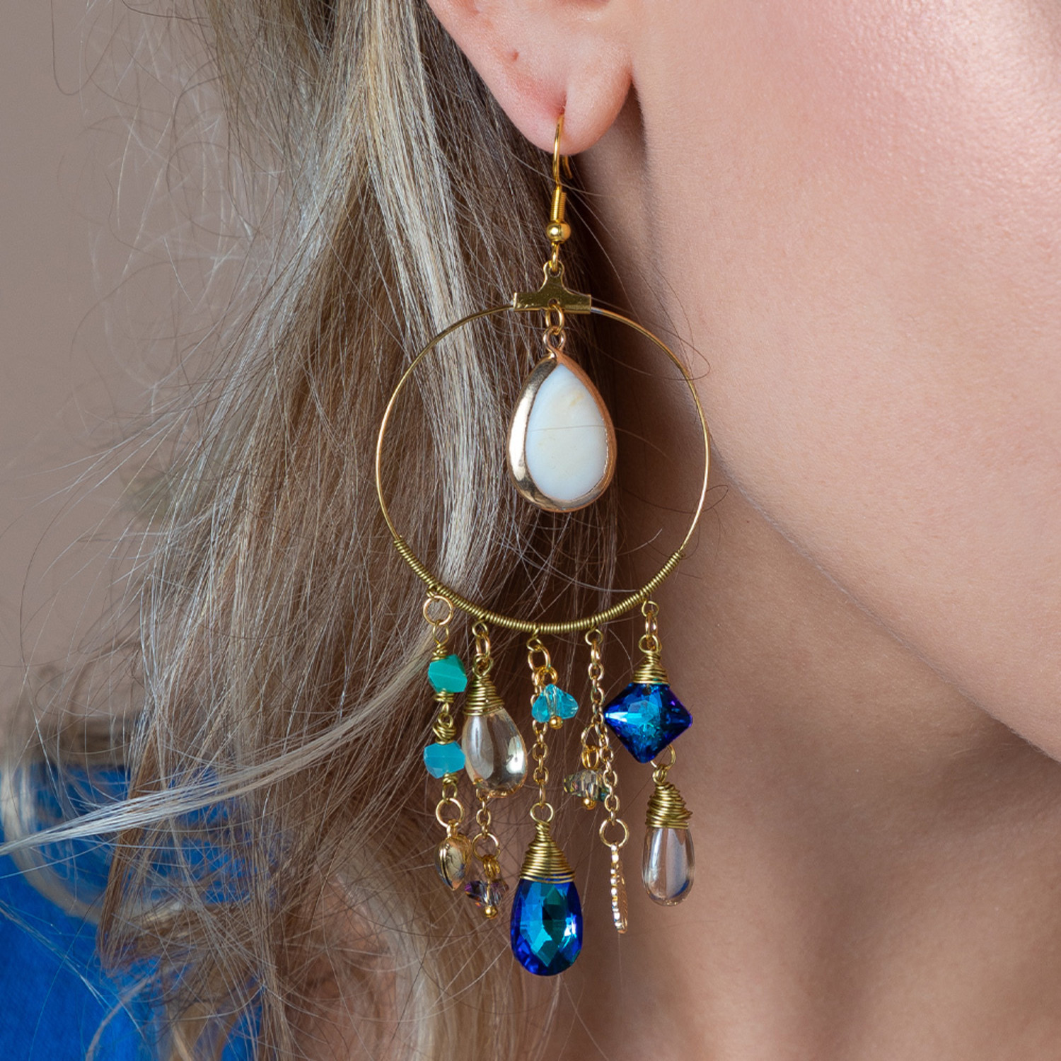 How to make Bohemian Dangle hoop earrings - Beads & Basics