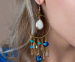 How to make Bohemian Dangle hoop earrings