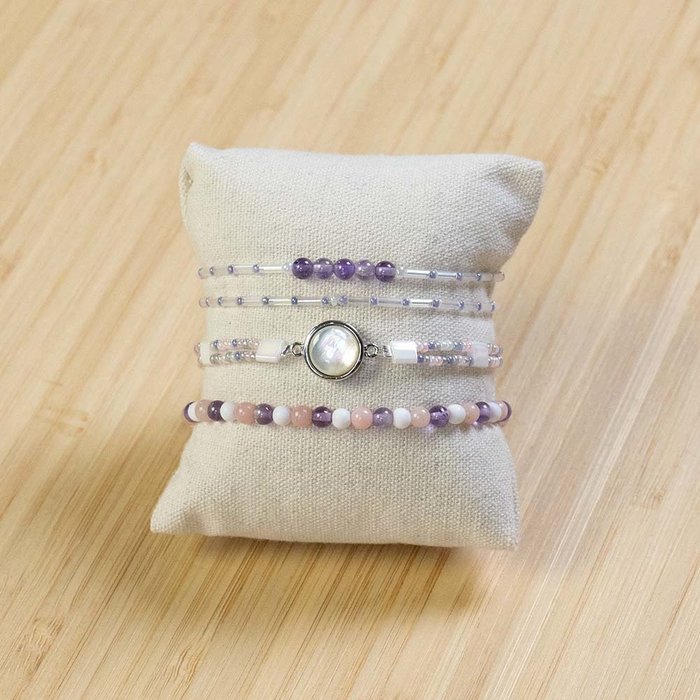 Amethist en Opaal Edelsteen kralen Armbanden Set Inspi 498