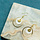 Ronde gouden oorbellen met schelp Inspi506