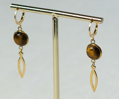 Earrings with Tiger eye