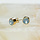 Stud earrings with blue pointed stone Inspi515