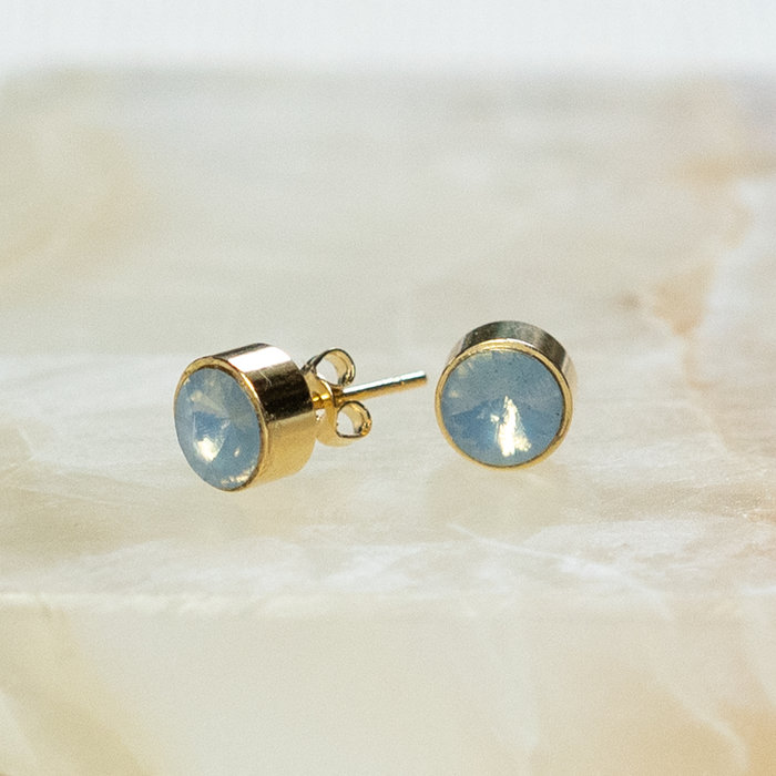 4 stuks Stainless Steel Studs 15x7mm voor Puntsteen 6mm/ss29 Gold Plated
