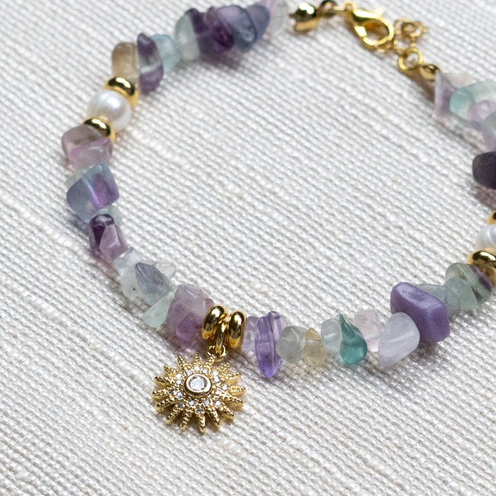 Bracelets set with Fluorite Inspi523