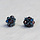 Stud earrings with faceted beads