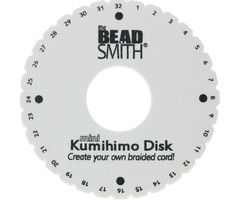 Kumihimo Disc - Macrame Braiding Board White 10cm