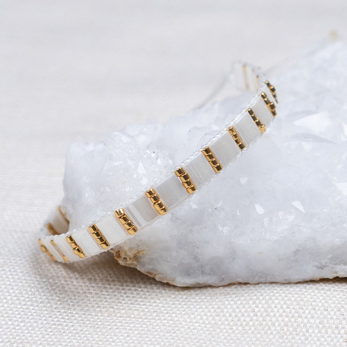 Armband weven met Miyuki Tila en Delica kralen Inspi527