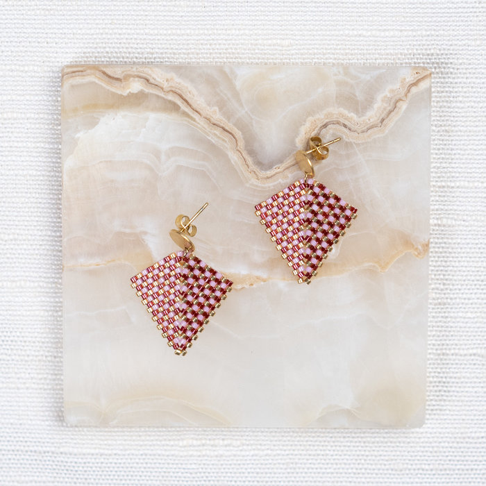 4 stuks Stainless Steel Studs Oorbel Flat Gold Plated 8mm