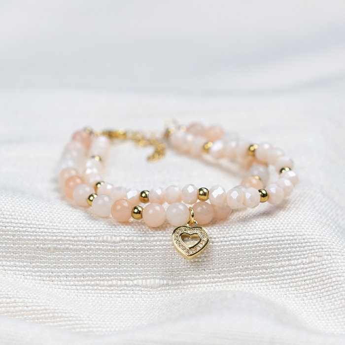 Natural Pink Aventurine Gemstone Beads 6mm, strand 58 pieces