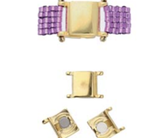 Cymbal Magnet Clasp with 17x9mm 24k Gold Plated for Beadwork