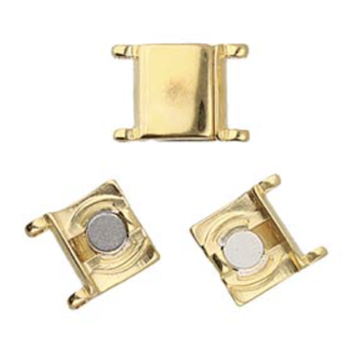 Cymbal Magnet Clasp with 17x9mm 24k Gold Plated for Beadwork