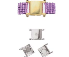 Cymbal Magnet Clasp with 17x9mm Silver Plated for Beadwork