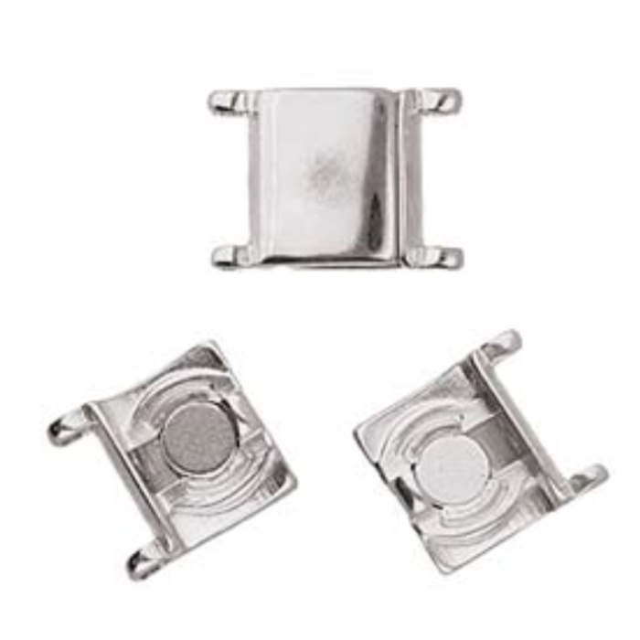 Cymbal Magnet Clasp with 17x9mm Silver Plated for Beadwork