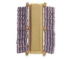 Cymbal Magnet Clasp 30x10mm 24k Gold Plated for Beadwork