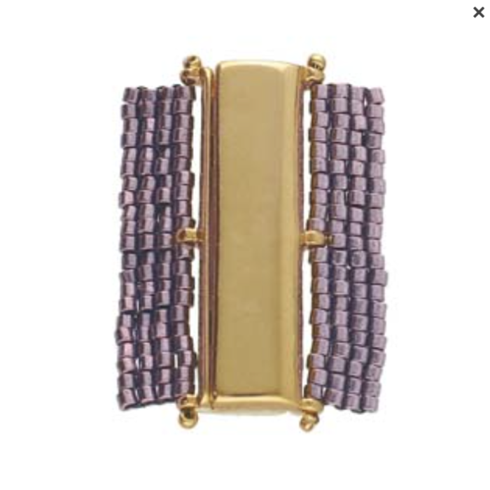 Cymbal Magneetsluiting 30x10mm 24k Gold Plated voor Beadwork