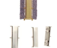 Cymbal Magneetsluiting 30x10mm Antiek Zilver Plated voor Beadwork