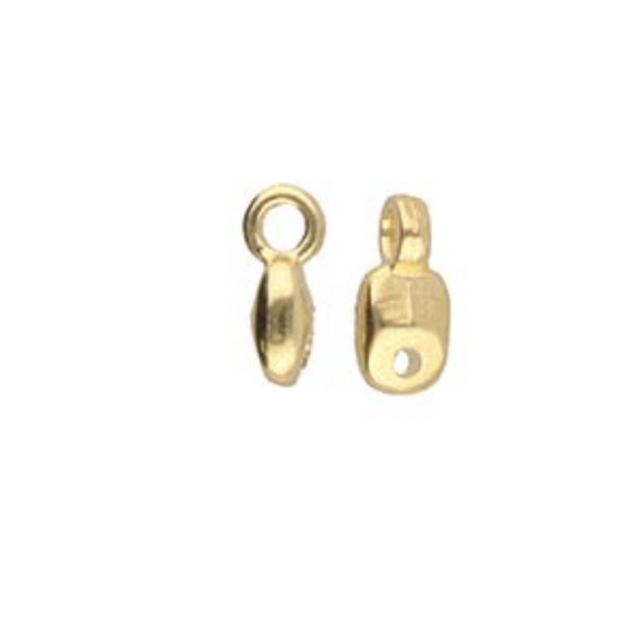 Cymbal Superduo Bead Ending 8x4mm 24k Gold Plated voor Beadwork