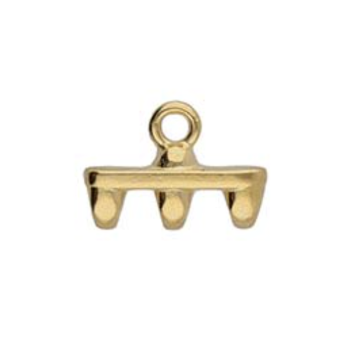 Cymbal Superduo Bead Ending 12x8mm 24k Gold Plated voor Beadwork