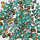 Super Duo Chech Glassbeads 2.5x5mm Turquoise Mix, 300 pieces