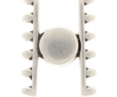 Cymbal Superduo Magnetic Clasp 24x18mm Antique Silver Plated for Beadwork