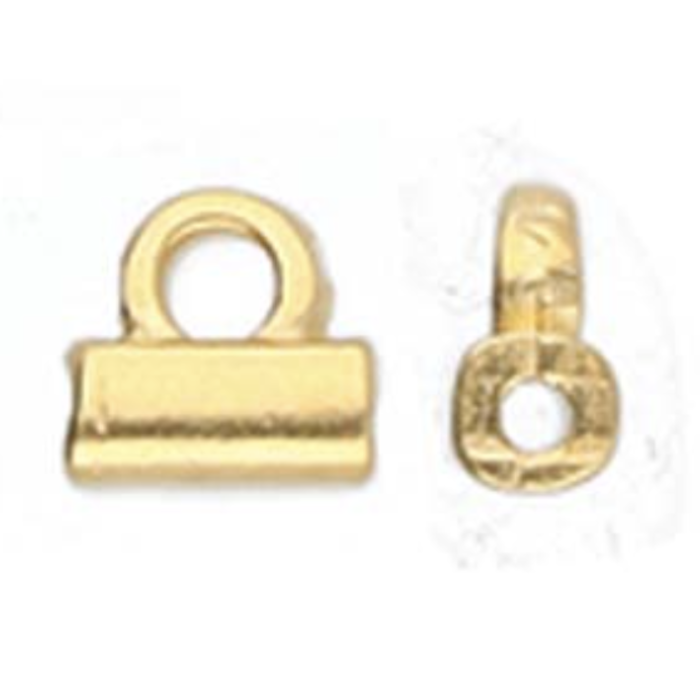 Cymbal Tila Bead Ending 5x5mm 24k Gold Plated voor Beadwork