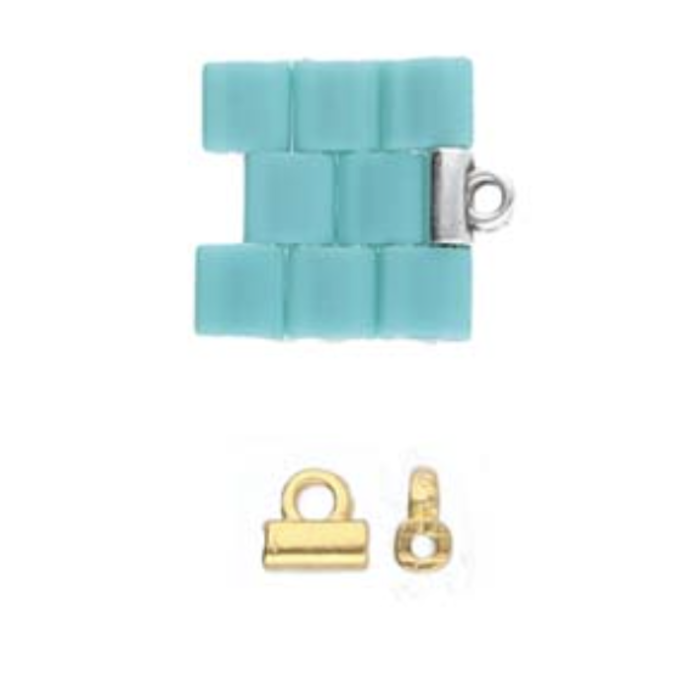 Cymbal Tila Bead Ending 5x5mm 24k Gold Plated for Beadwork