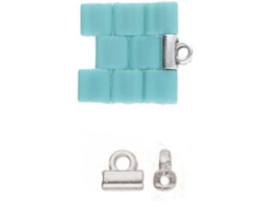 Cymbal Tila Bead Ending 5x5mm Antiek Zilver Plated voor Beadwork