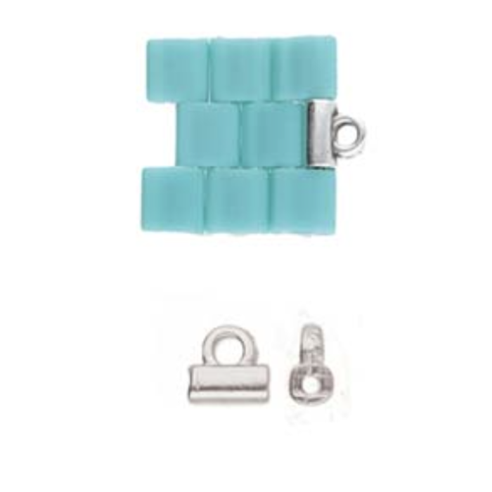 Cymbal Tila Bead Ending 5x5mm Antiek Zilver Plated voor Beadwork